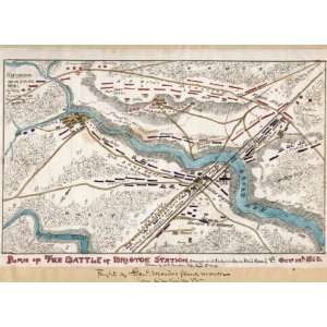  War Map Plan of the Battle of Bristoe Station, Orange and Alexandria 