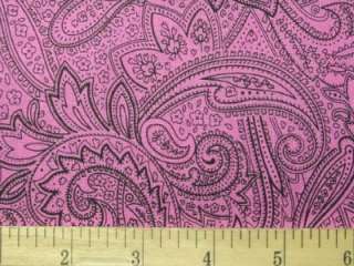 Sarahs Garden Fabric~6 Black & Pink Group .5yd cuts  