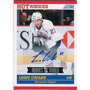   /11 Score Signatures #607 Linus Omark Autograph Sports Collectibles