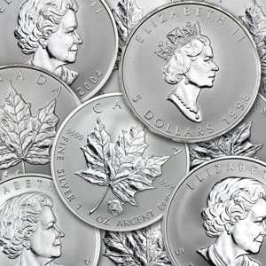  1 oz Silver Canadian Maple Leaf   Random Privy Mark Coins 