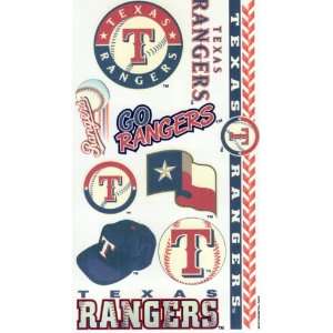  Texas Rangers Removeable Tattoo Sheet