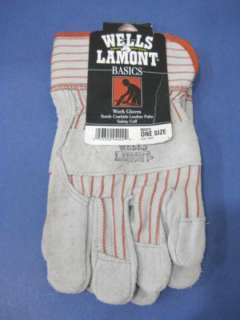 vtg Wells Lamont Suede Cowhide Work Gloves L NOS  
