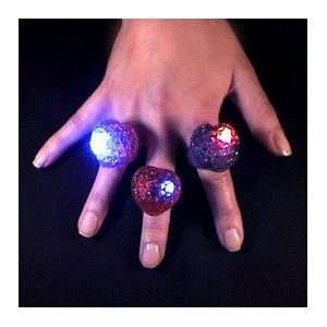  12 Soft Heart LED Flashing Rings Assorted Colors 