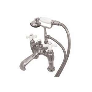 Elements of Design Deck Mount Clawfoot Tub Filler With Hand Shower 