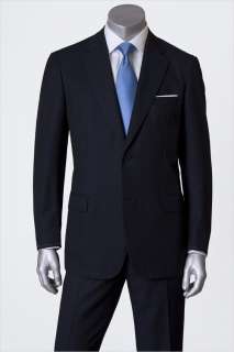 6960 BRIONI SUIT 40 r Solid Navy150s wool NWT NEW (50 euro) 2 BTN 