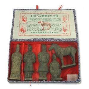  Chinese Terracotta Army Warrior Set 6 inches tall