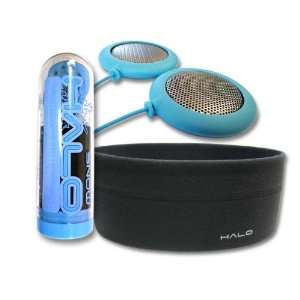   Headphones Snow  Light Blue Speakers Plus Black Headband Electronics