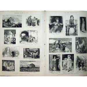  1882 Royal Academy Pictures People Sea Horse Ship Girls 