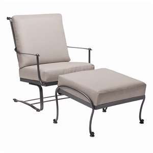 Woodard Maddox Spring Lounge Chair & Ottoman Set   7F0065+7F0086 