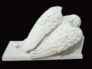 HAND CARVED MARBLE SLEEPING ANGEL WEEPING STATUE GS25  