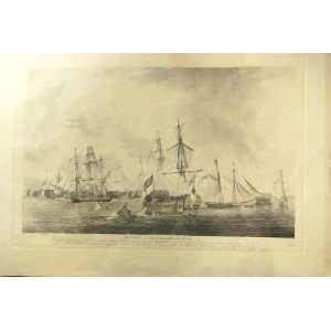  Print of Victory of Trafalgar in the rear R Dodds 1843