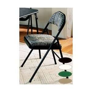  Padded Vinyl Folding Chair (4) (Black) (29.5H x 17.5W x 
