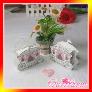 50 Cinde Carriage Wedding Party Favor Box Candy Gift  
