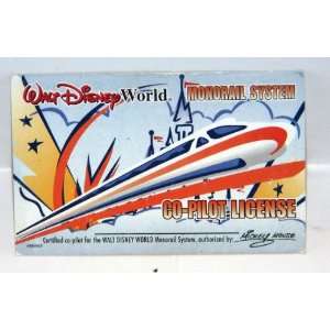  Walt Disney World Monorail System Co pilot License 