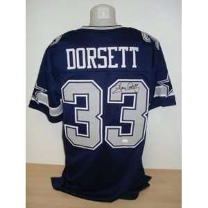  Signed Tony Dorsett Uniform   Blue JSA   Autographed NFL 