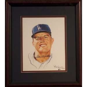 Don Drysdale Autographed Litho   Autographed MLB Art  