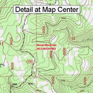  USGS Topographic Quadrangle Map   Alsup Mountain, Oregon 