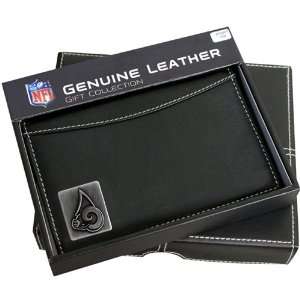  St Louis Rams Leather Passport Holder With Metal Logo 