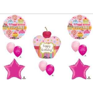 HAPPY BIRTHDAY CUPCAKE Sweet 16 PARTY Balloons Decorations Supplies