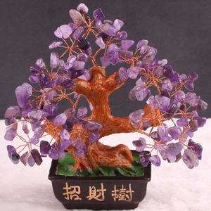 Crafts Amethyst Crystal Wealth inviting Gem Tree N101  