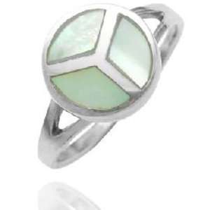  Ring silver Peace pearly.   Taille 52 Jewelry