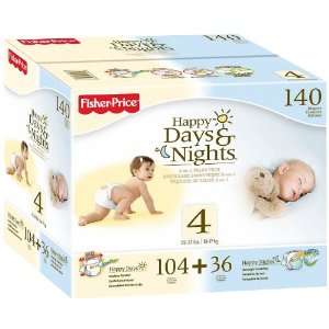  Fisher Price Happy Days & Nights Diapers Value Pack   Size 