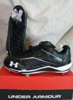 UNDER ARMOUR IGNITE II LOW MENS BASEBALL CLEATS BLACK/WHITE  