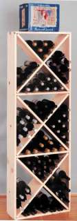 Country Pine Solid Diamond Cube 132 Bottles Wine Rack  