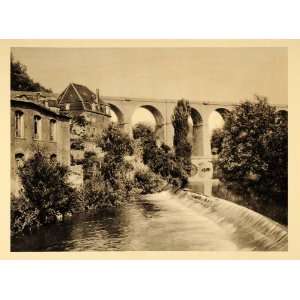  1932 Railroad Viaduct Alzette River Luxembourg City 