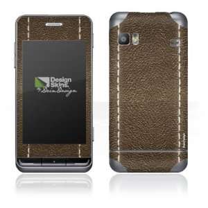  Design Skins for Samsung Wave 723   Brown Leather Design 