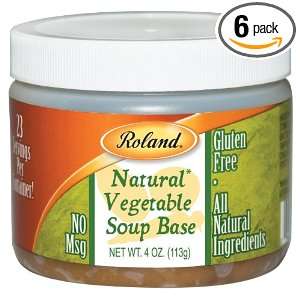 Roland Gluten Free All Natural Vegetable Soup Base, 23 Servings Per 4 