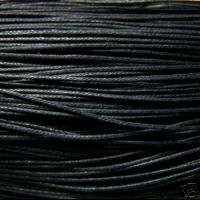 160Meters BLACK Waxed Cotton Cord 0.8mm for Necklace  