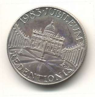 Moneta medaglia Papa Giovanni Paolo II Argentata croce vaticano