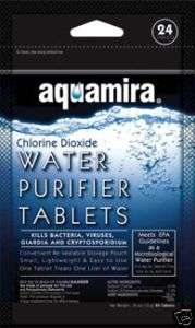 Backpacking chlorine dioxide water purification tablets  