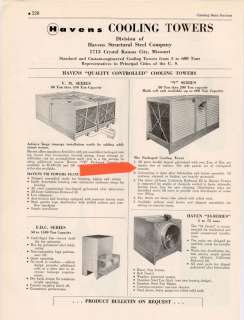Havens Cooling Towers Transite Asbestos Panels 1963 AD  