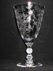 Fostoria CHINTZ Low Water Goblet, 6 1/4 Tall #6026  