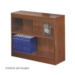 Safco Products   2 Shelf Square Edge Veneer Bookcase   1501CY   Color 