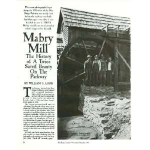    1991 Mabry Mill Virginia Edwin Boston Mabry William G Lord Books