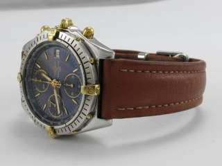 Breitling Chronomat Automatic Mens Watch 18k Gold Steel B13048  