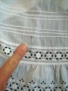 FRENCH Antique 1890 Hand WHITEWORK Lace Baby Gown~PARIS  