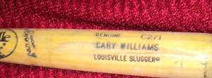 CARY WILLIAMS Game Used Bat LOUISVILLE SLUGGER C271  