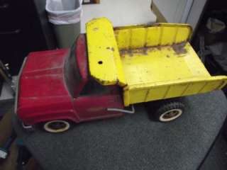 1960s Vintage Red Yellow Tonka Dump Truck Great Condition Pickup 