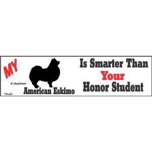  American Eskimo Dog Honor Bumper Sticker Automotive