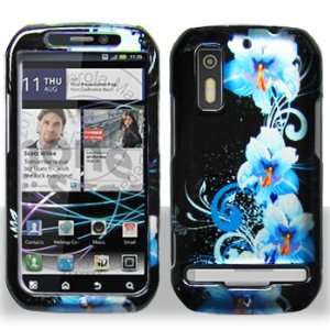  Motorola MB855 Photon 4G Electrify Blue Flower Case Cover 