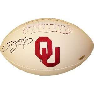  Sam Bradford signed Oklahoma Sooners Logo Football 
