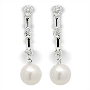   Japanese Akoya Cultured Pearl Earring American Pearl Jewelry