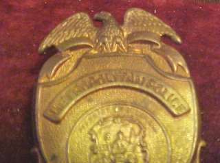 Old Washington DC Metropolitan Police Hat Badge  