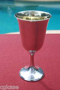 Sterling Gold Washed Goblet   Watrous   No monograms  