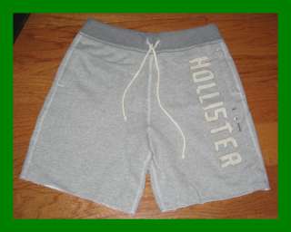 New Hollister Mens Fleece Lounge Sweat Shorts Large L Gray  