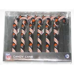  CLEVELAND BROWNS Team Logo & Colors CANDY CANE CHRISTMAS 